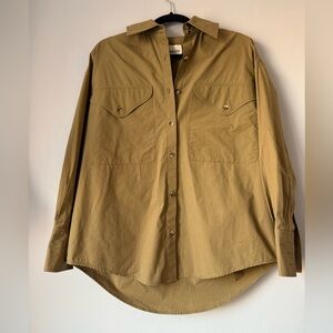KHAITE Green Button-Up Blouse SZ XS